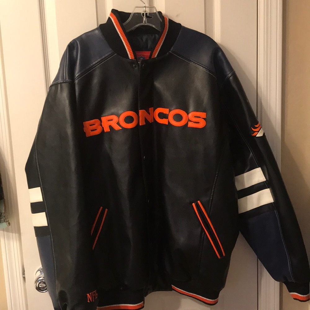 Denver Broncos leather jacket Large